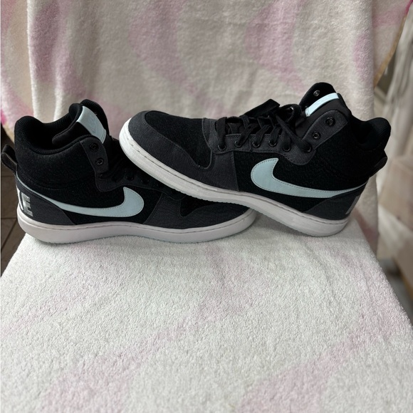 Nike Court Borough Mid Premium Black/Blue Sneakers Women’s 12 / Men’s 10.5 - Picture 6 of 7